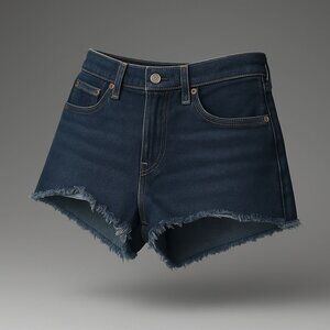 Levi's 501 Cutoff Jean Shorts Dark Wash Raw Edge Women's Size W24 Summer Western